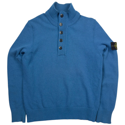 A/W 12 Stone Island Knitted Quarter Zip Sweater - Blue