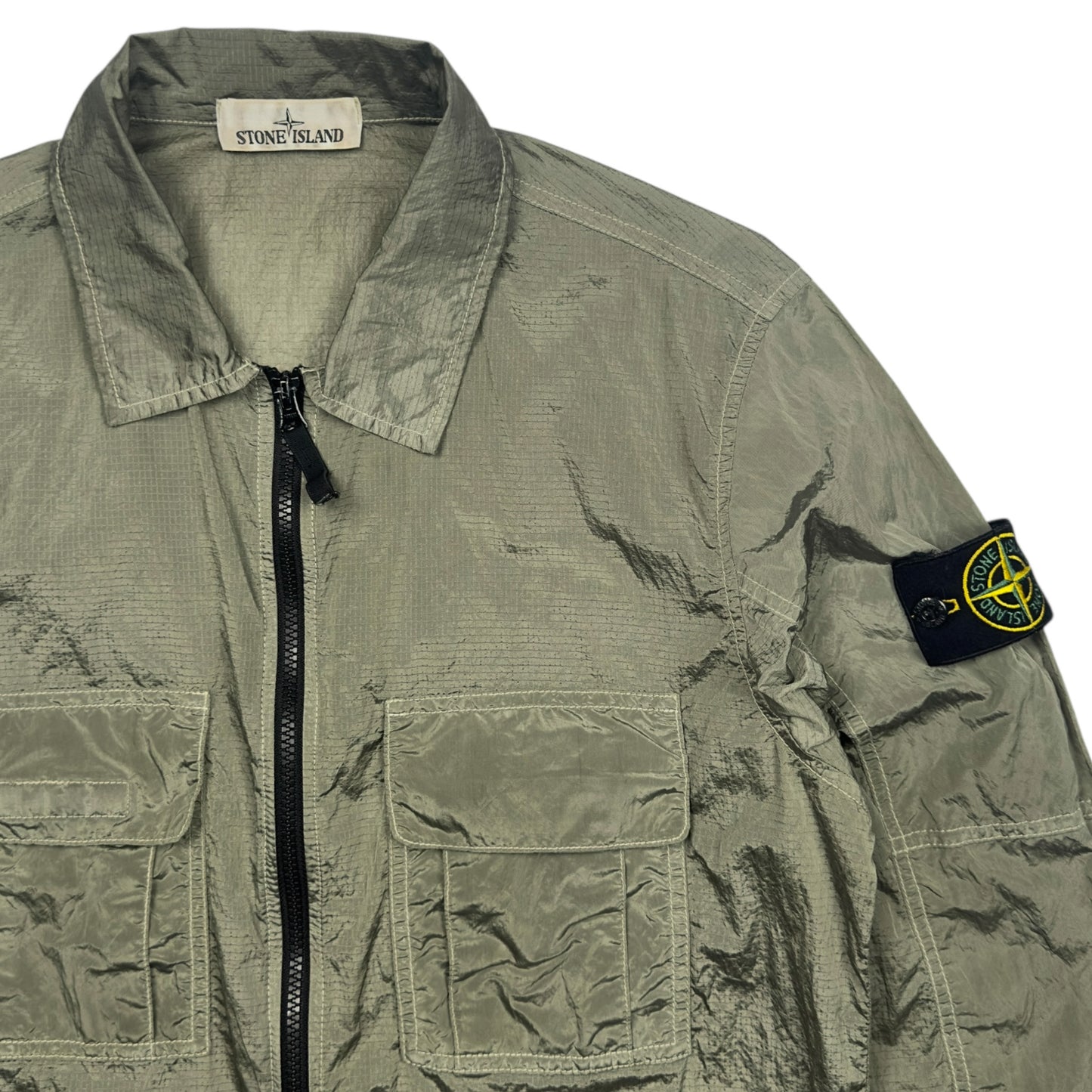 S/S 19 Stone Island Nylon Metal Ripstop Overshirt - Green