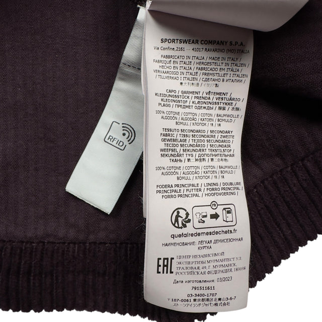A/W 23 Stone Island Jumbo Corduroy Smock - Dark Burgundy