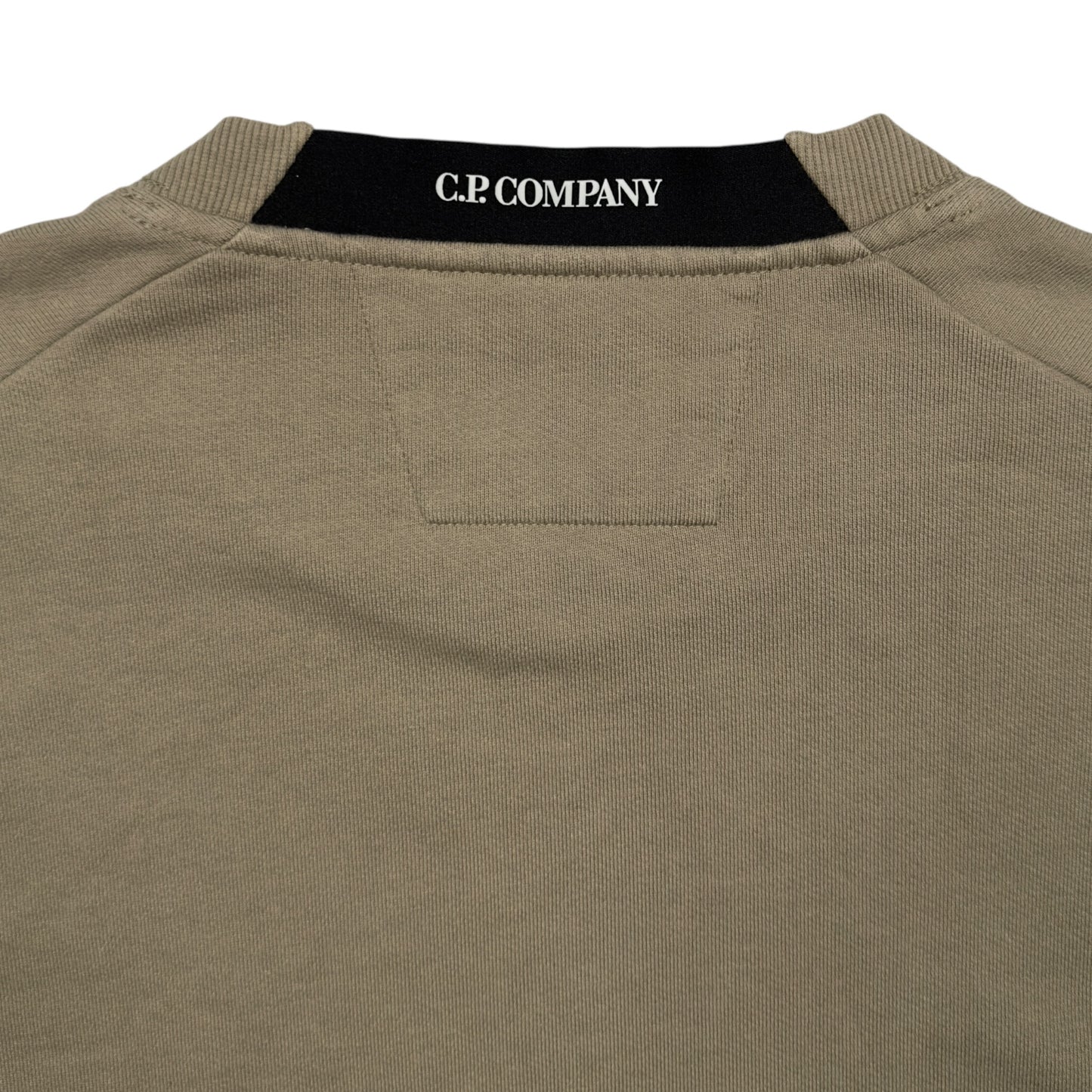 C.P. Company Diagonal Raised Fleece Crewneck Sweater - Beige