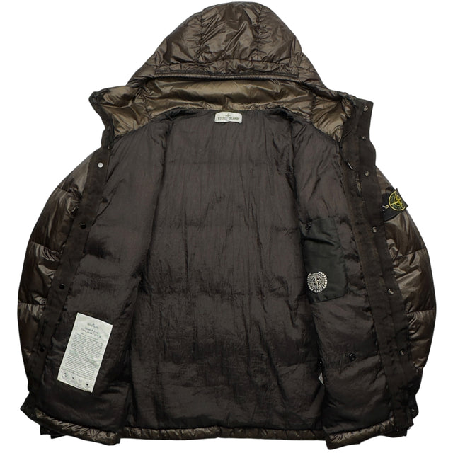 A/W 12 Stone Island Down_26 GR X SQM_N Down Puffer Jacket - Brown