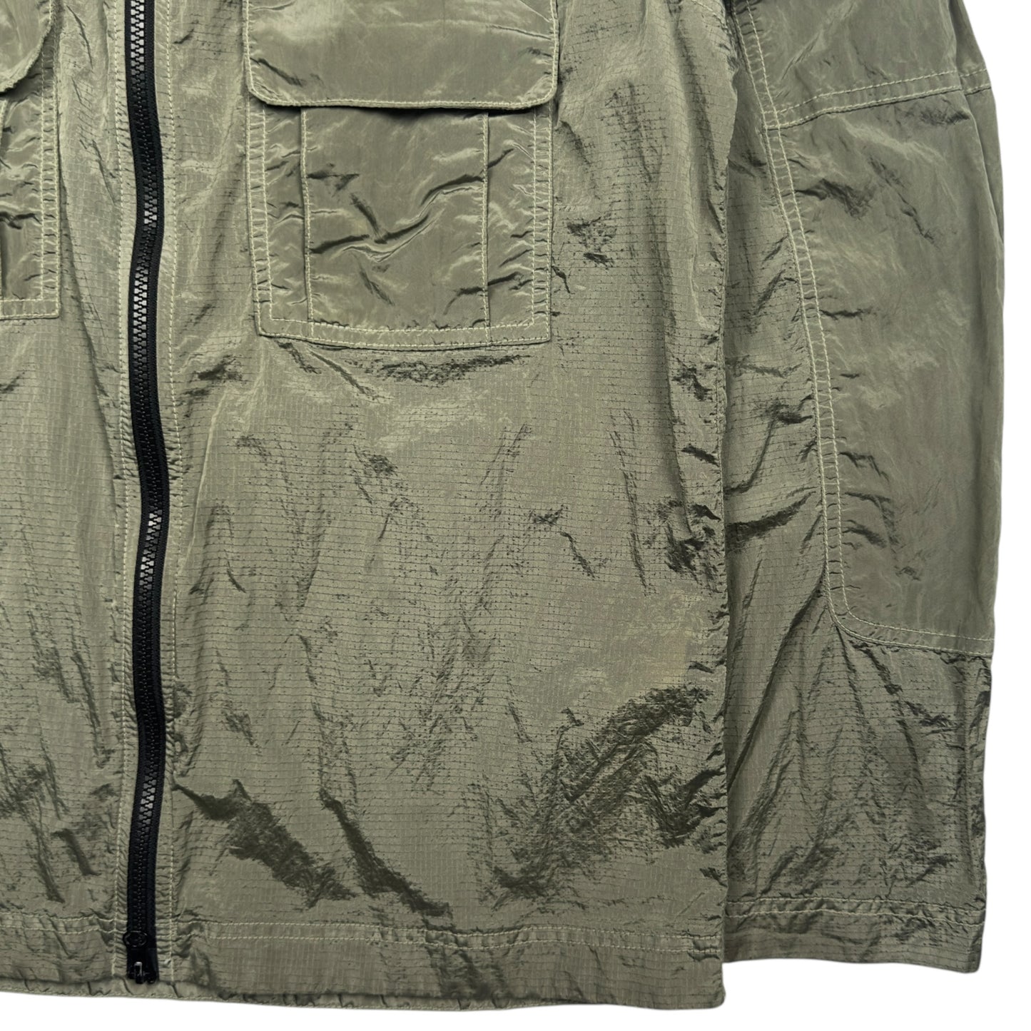 S/S 19 Stone Island Nylon Metal Ripstop Overshirt - Green