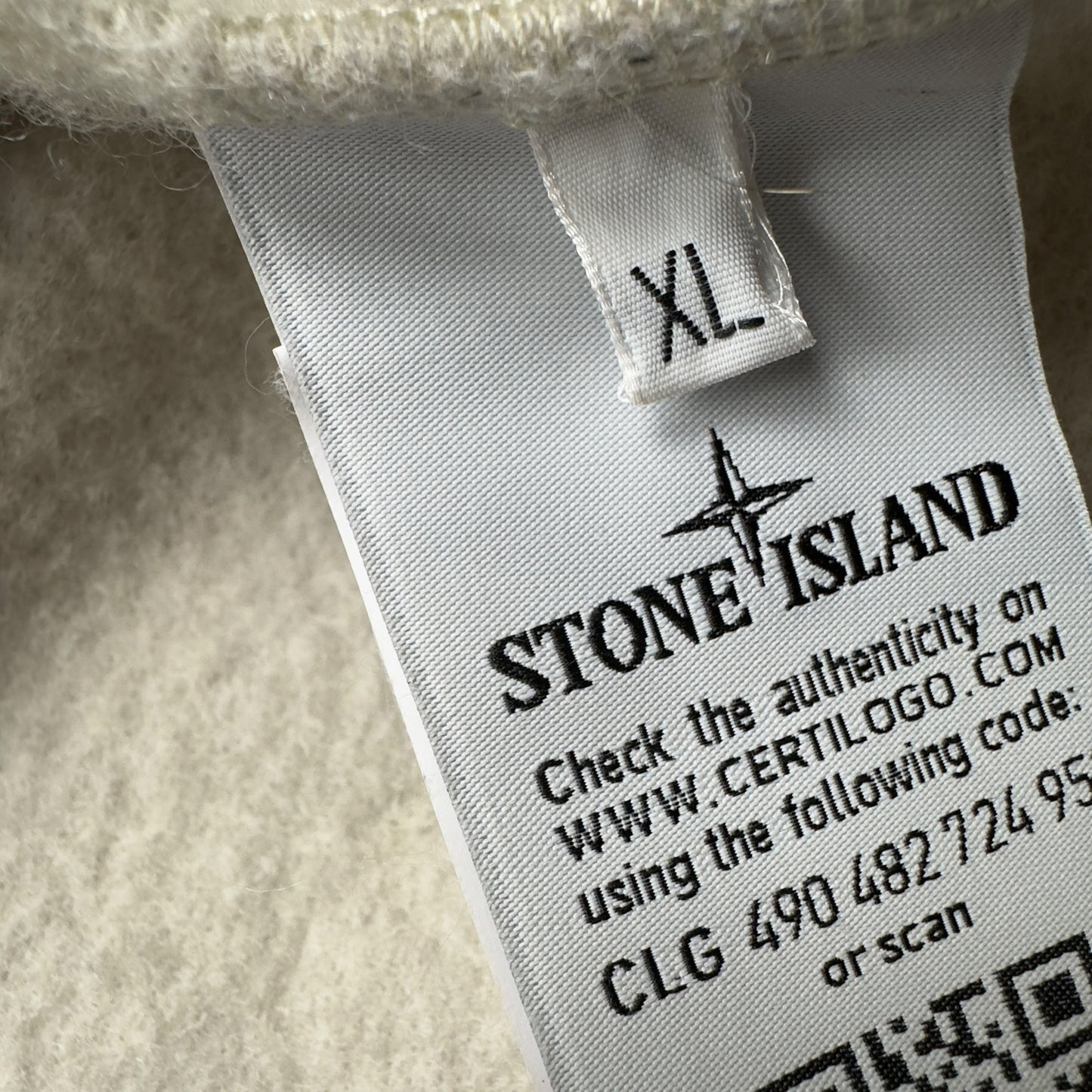 A/W 18 Stone Island Ghost Wool Hoodie - Cream