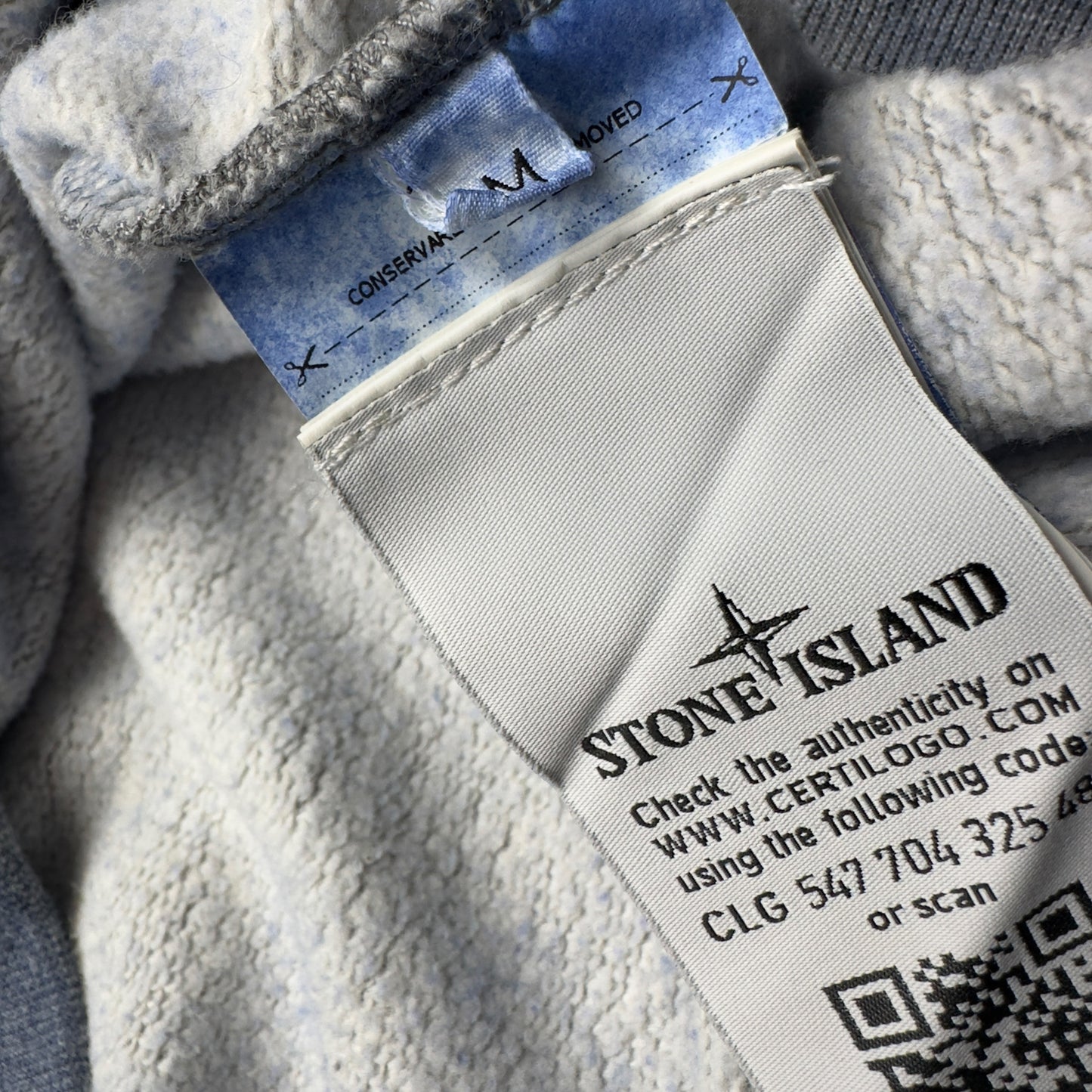 A/W 20 Stone Island Dust Colour Treatment Sweater - Grey/Blue