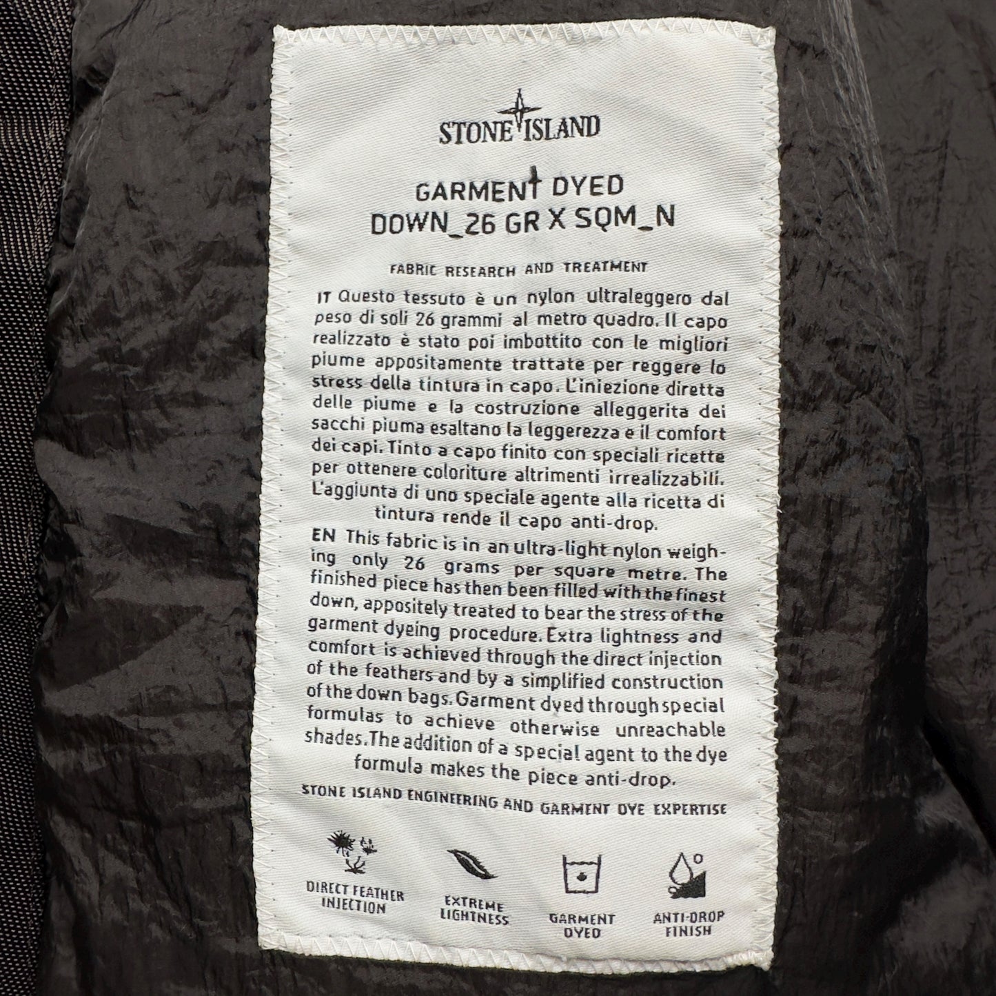 A/W 12 Stone Island Down_26 GR X SQM_N Down Puffer Jacket - Brown