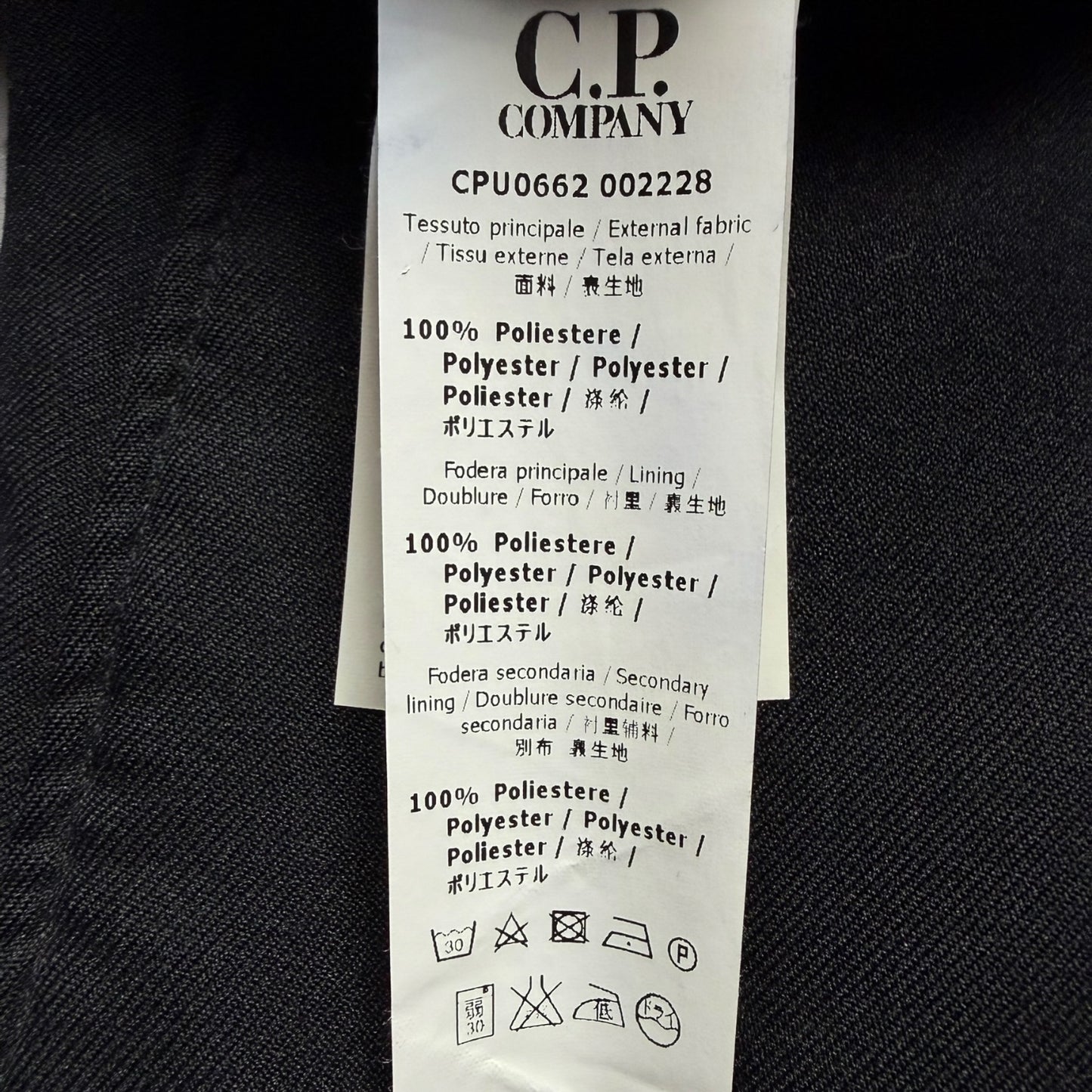 C.P. Company Fleece Lined Goggle Jacket - Black