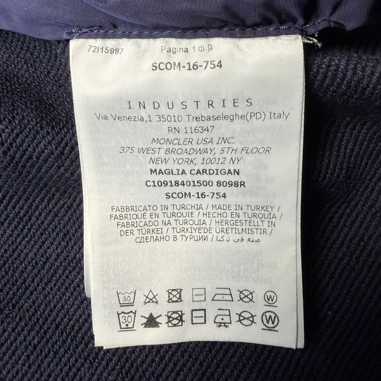 Moncler Maglia Cardigan Hybrid Jacket - Navy