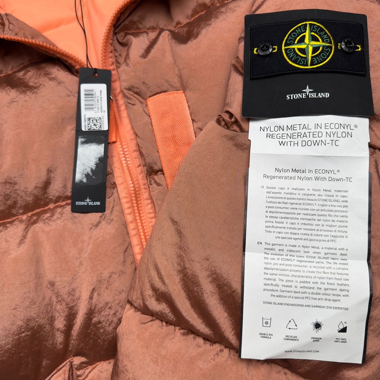A/W 22 Stone Island Nylon Metal Econyl Down Puffer Jacket