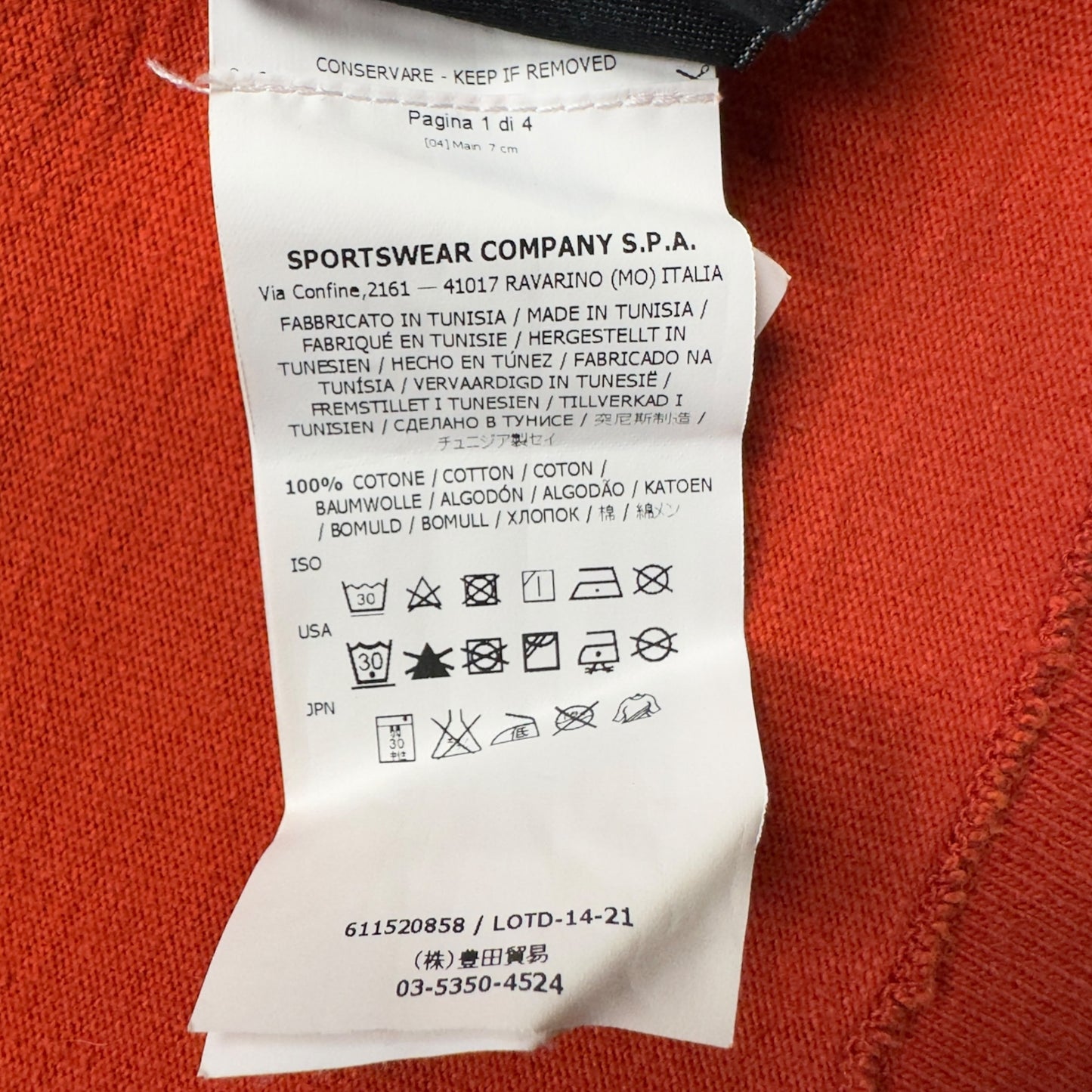 A/W 14 Stone Island Lightweight Sweater - Orange
