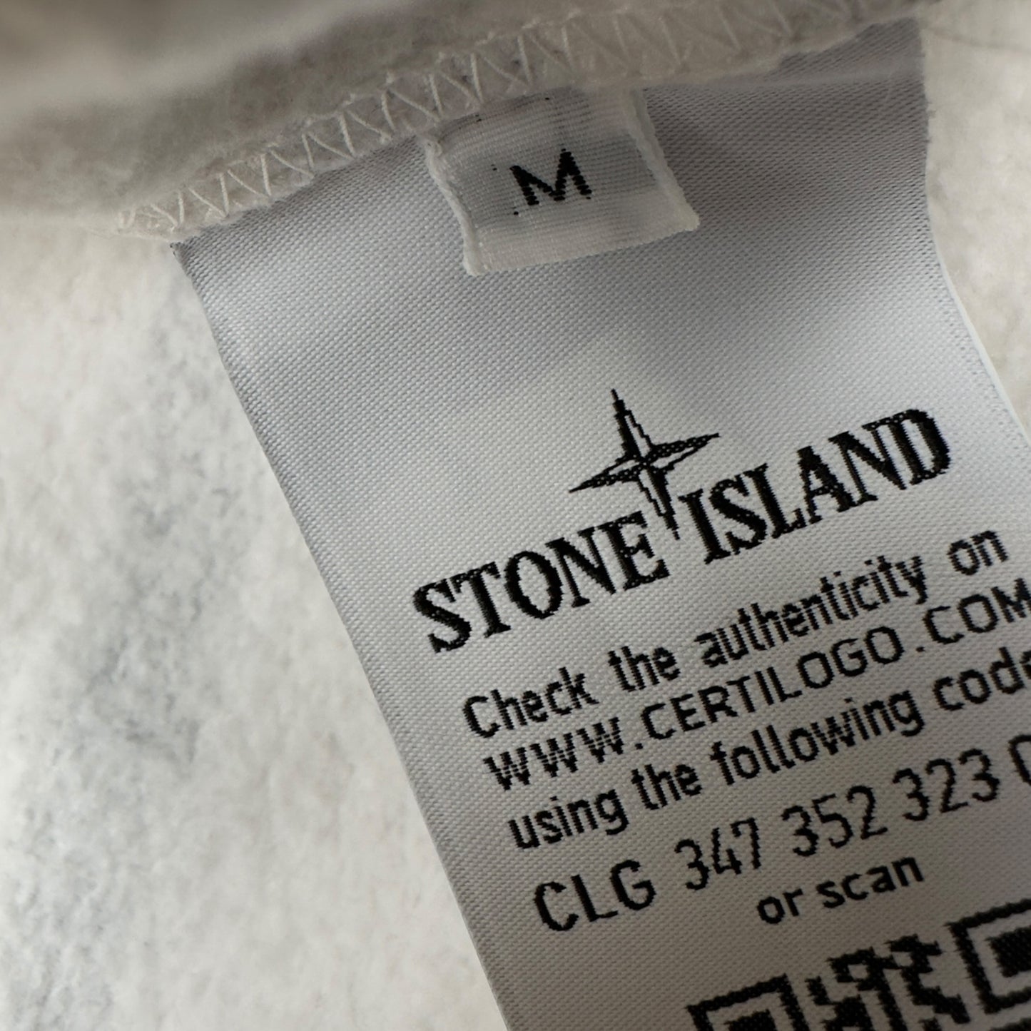 A/W 20 Stone Island X Supreme Striped Hoodie - White