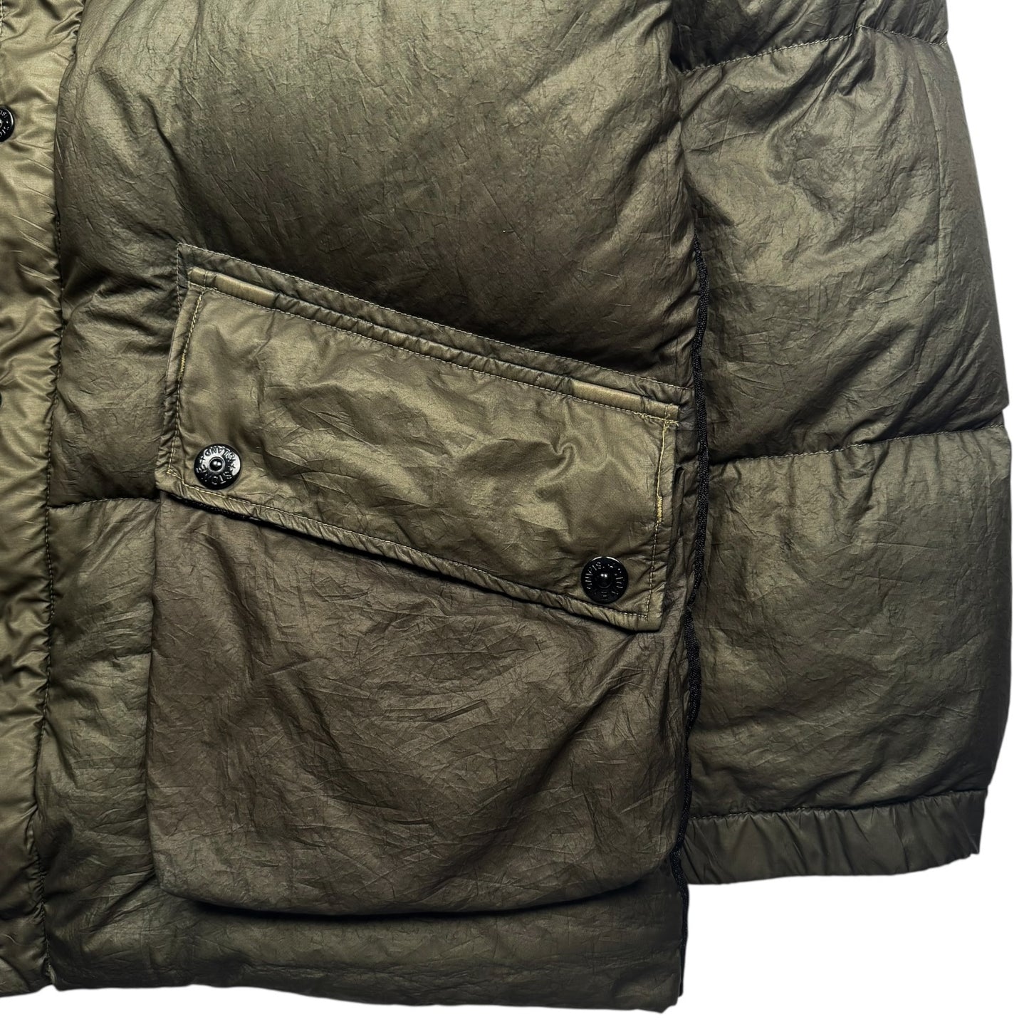 A/W 04 Stone Island Nylon Down Parka - Dark Green