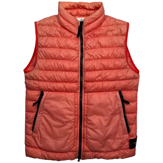 S/S 17 Stone Island Micro Yarn Down Puffer Gilet - Salmon
