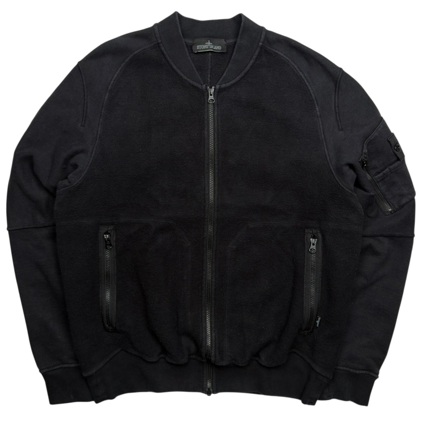 A/W 19 Stone Island Shadow Project Fleece Bomber Jacket - Black
