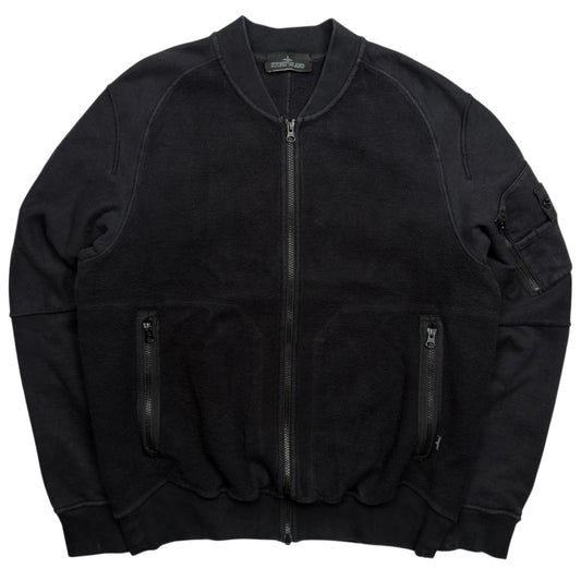 A/W 19 Stone Island Shadow Project Fleece Bomber Jacket - Black