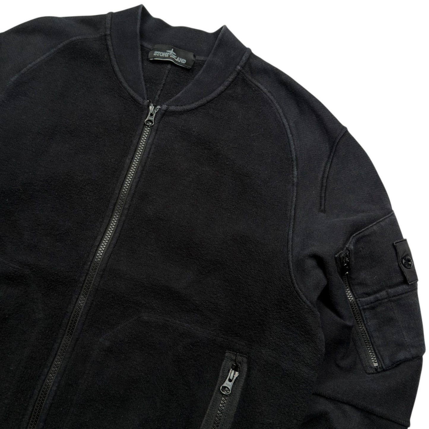 A/W 19 Stone Island Shadow Project Fleece Bomber Jacket - Black