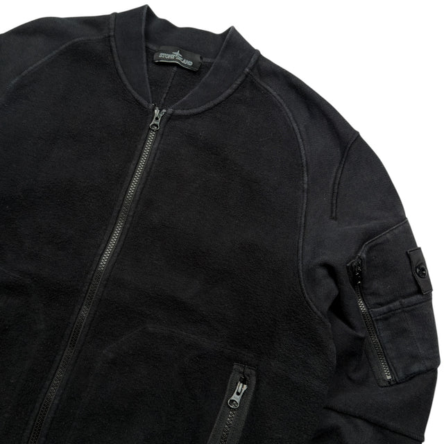 A/W 19 Stone Island Shadow Project Fleece Bomber Jacket - Black