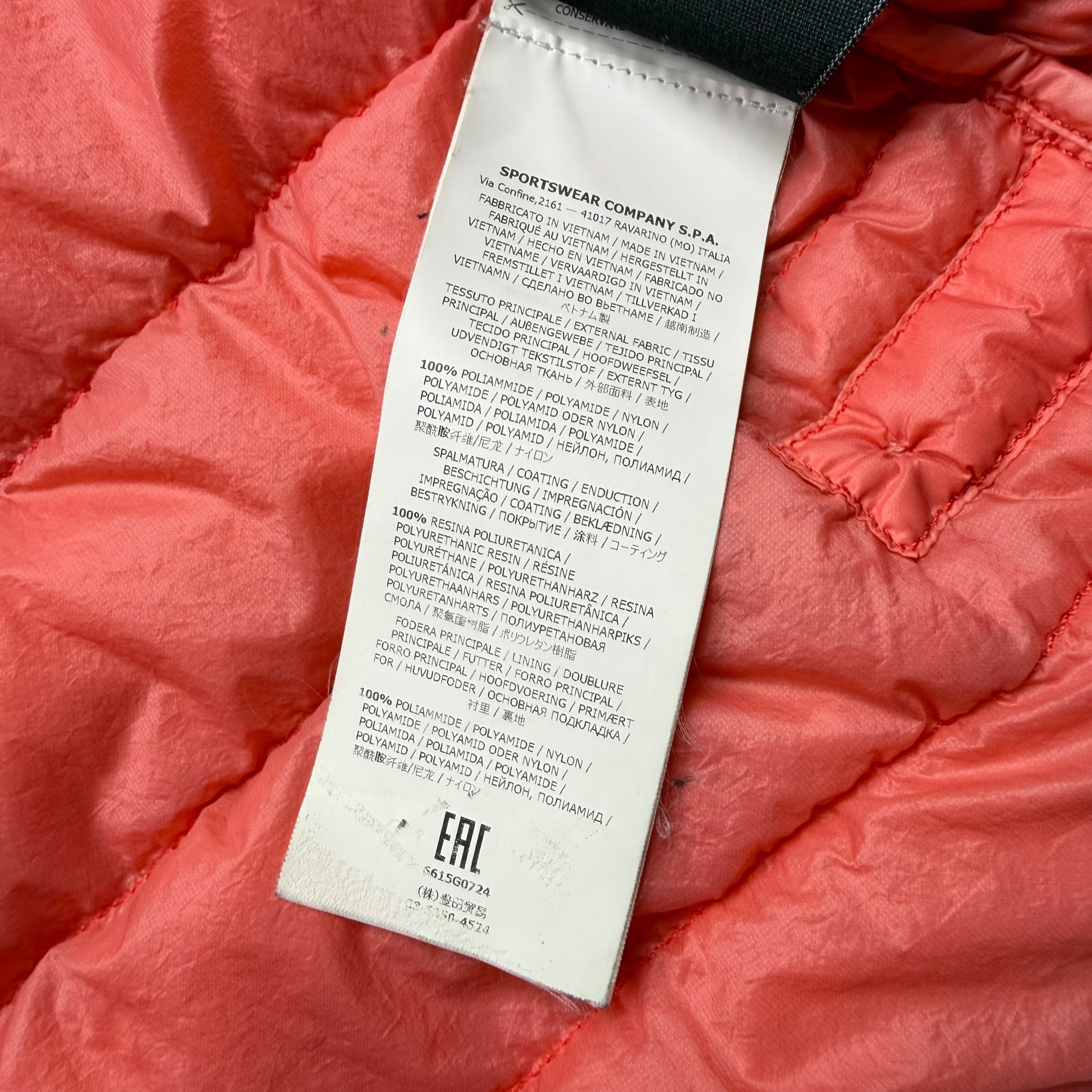 S/S 17 Stone Island Micro Yarn Down Puffer Gilet - Salmon
