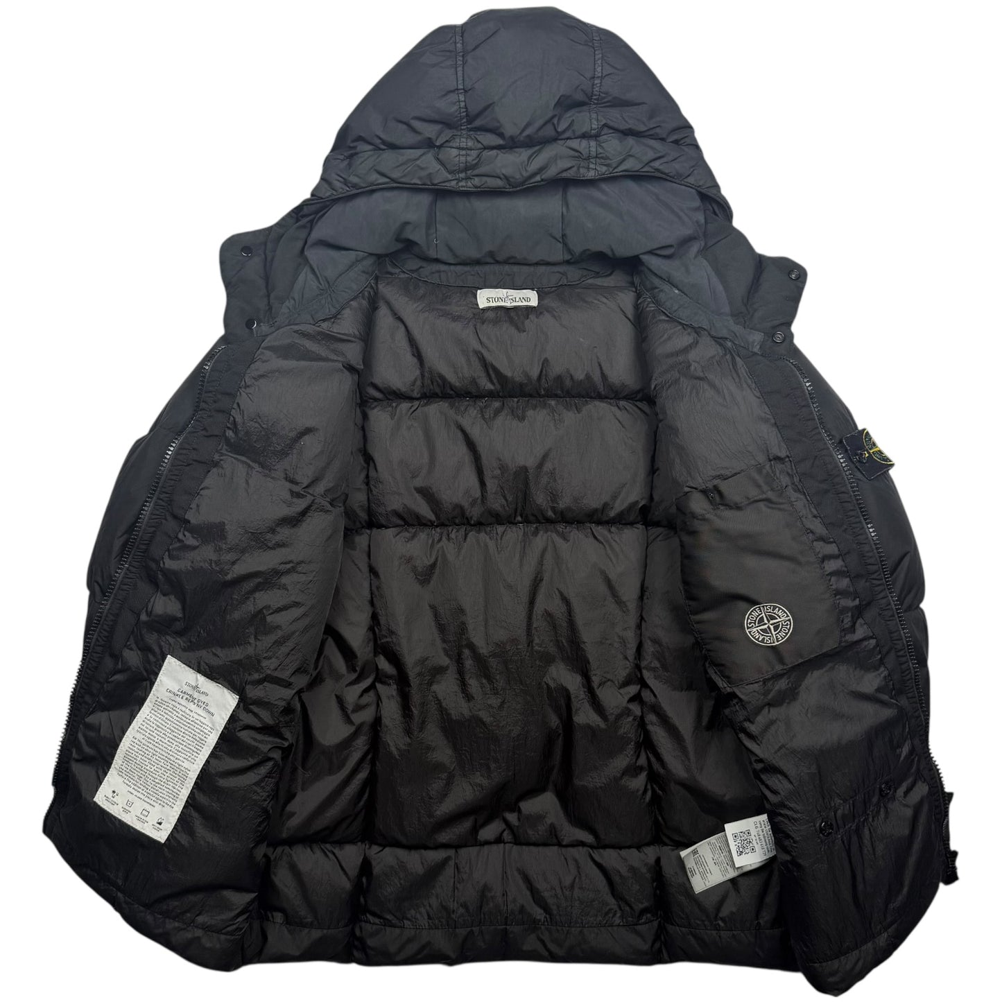 A/W 19 Stone Island Crinkle Reps NY Down Puffer Jacket - Black