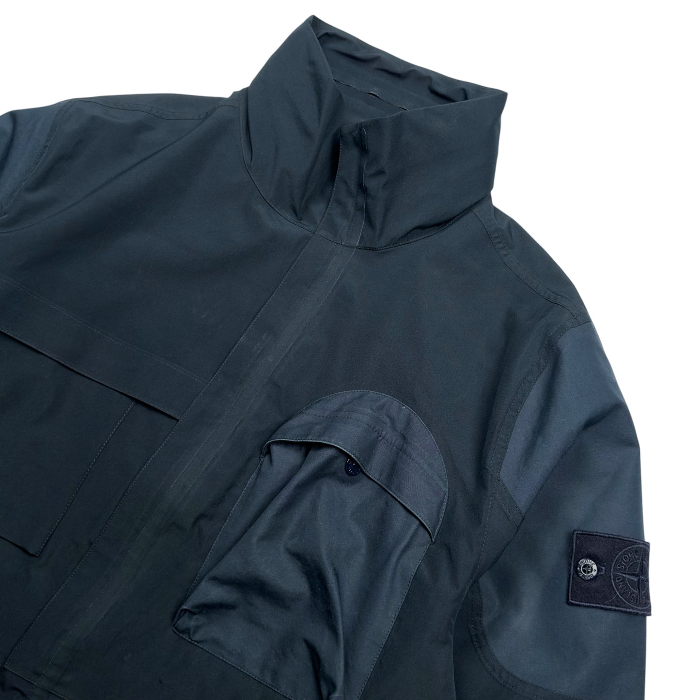 S/S 18 Stone Island Tank Shield Ghost Piece Jacket - Navy