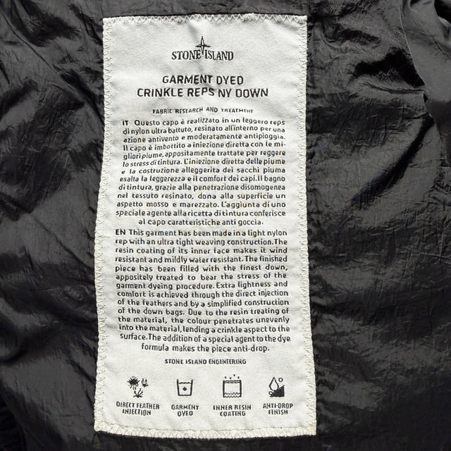A/W 19 Stone Island Crinkle Reps NY Down Puffer Jacket - Black