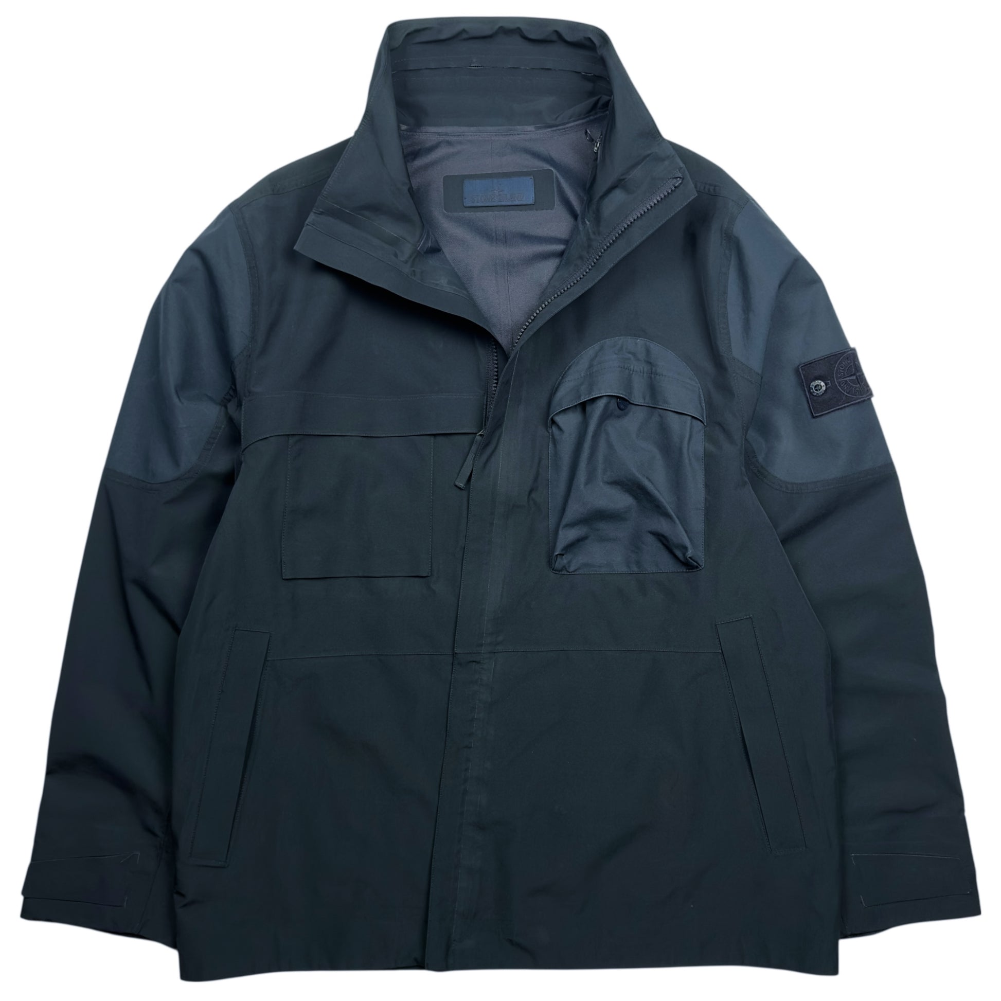 S/S 18 Stone Island Tank Shield Ghost Piece Jacket - Navy