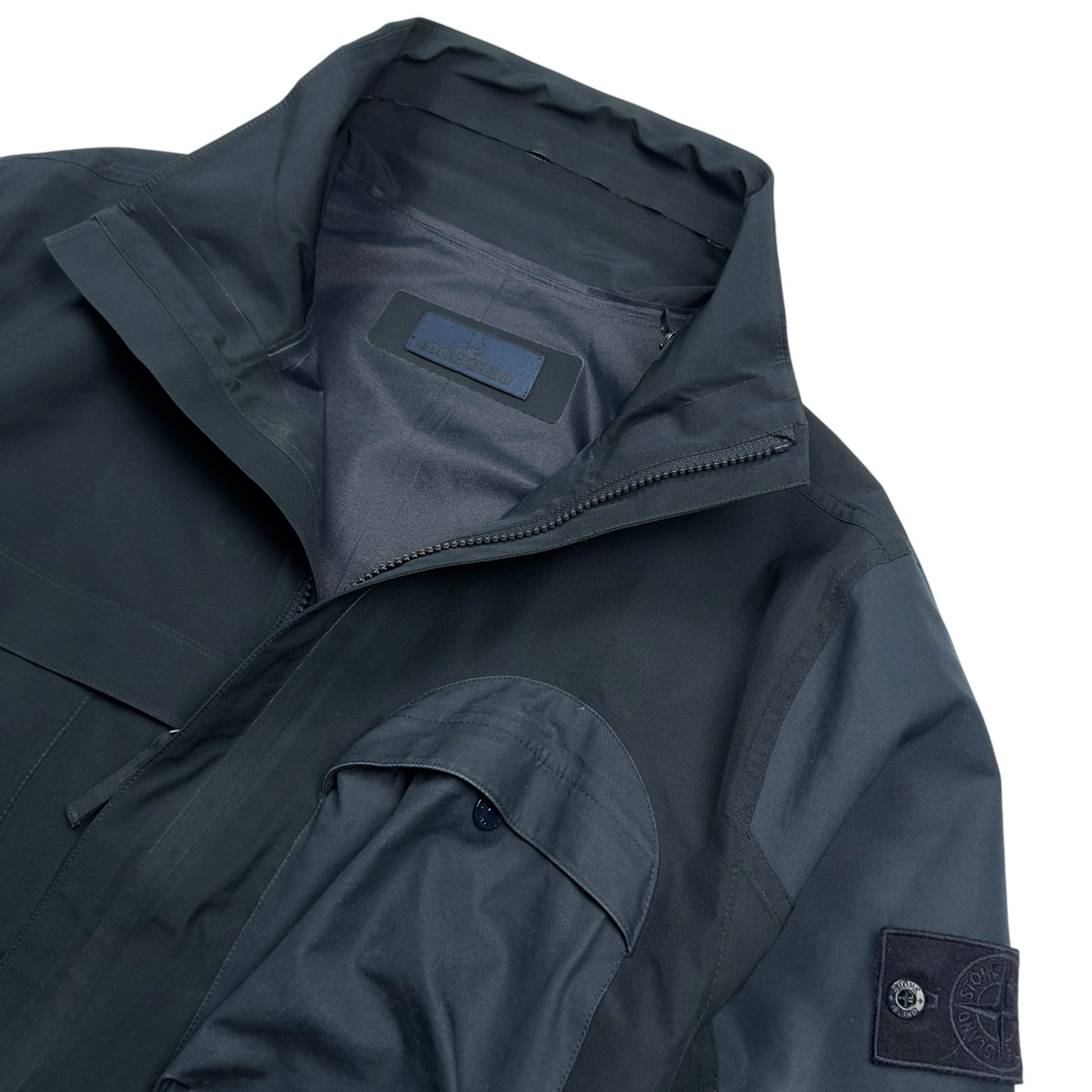 S/S 18 Stone Island Tank Shield Ghost Piece Jacket - Navy