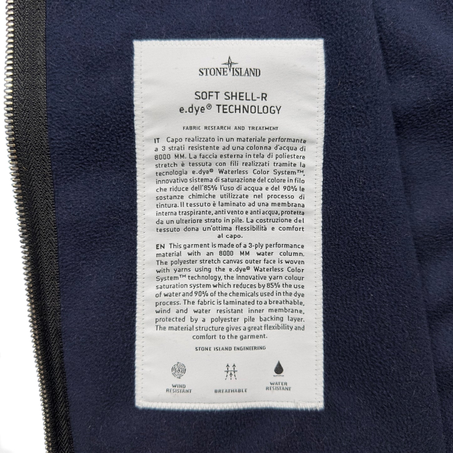 A/W 21 Stone Island Soft Shell R Jacket - Navy