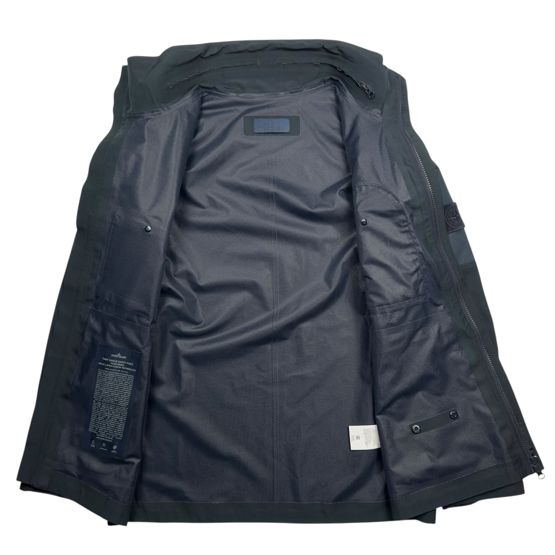 S/S 18 Stone Island Tank Shield Ghost Piece Jacket - Navy