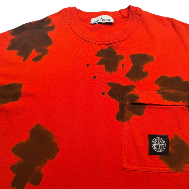 A/W 23 Stone Island Hand Colouring Pocket T-Shirt