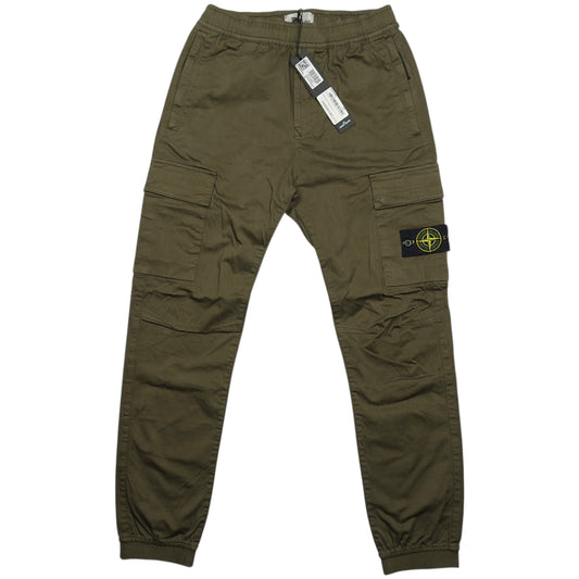 A/W 22 Stone Island Cuffed Cargo Trousers - Khaki