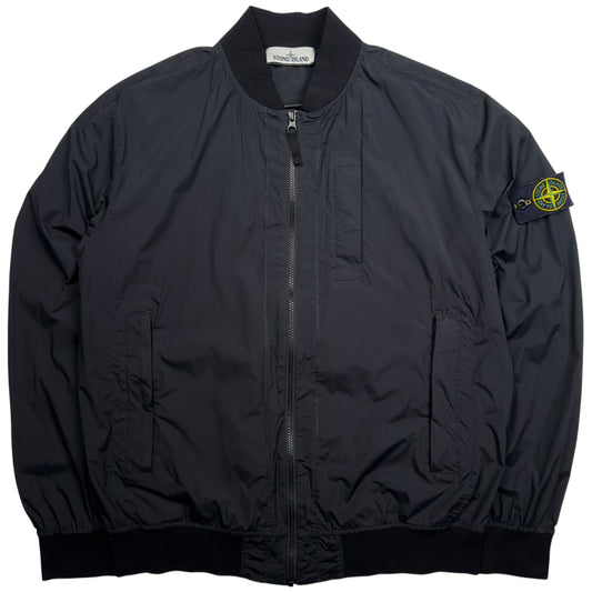 S/S 20 Stone Island Skin Touch Nylon TC Bomber Jacket - Black