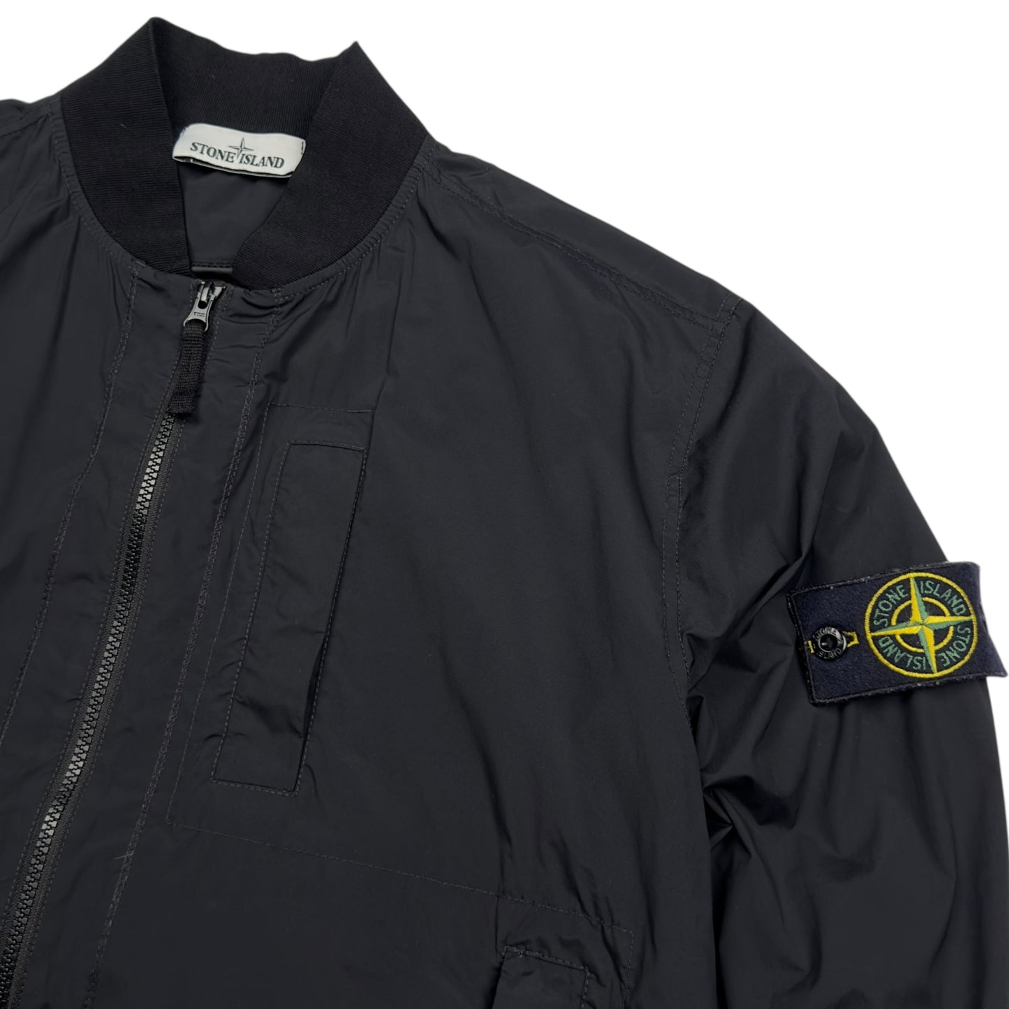 S/S 20 Stone Island Skin Touch Nylon TC Bomber Jacket - Black