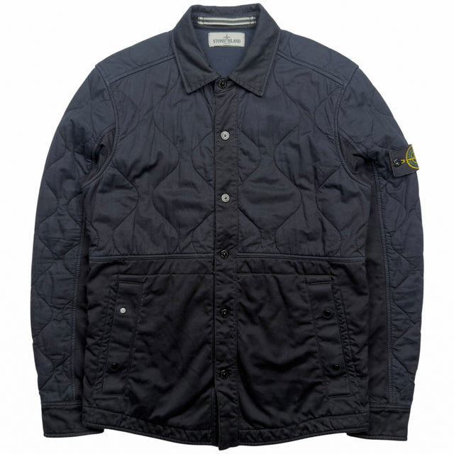 A/W 13 Stone Island Quilted Cotton Overshirt - Navy