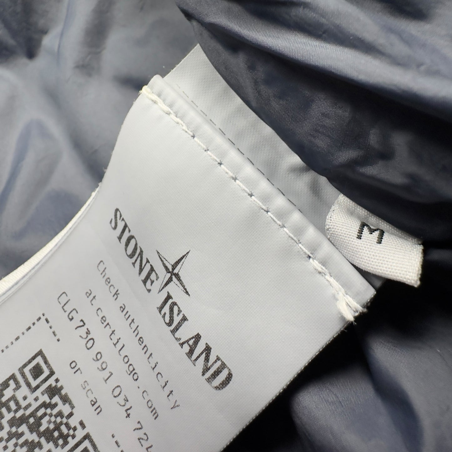A/W 22 Stone Island Crinkle Reps NY Down Long Puffer Jacket - Navy