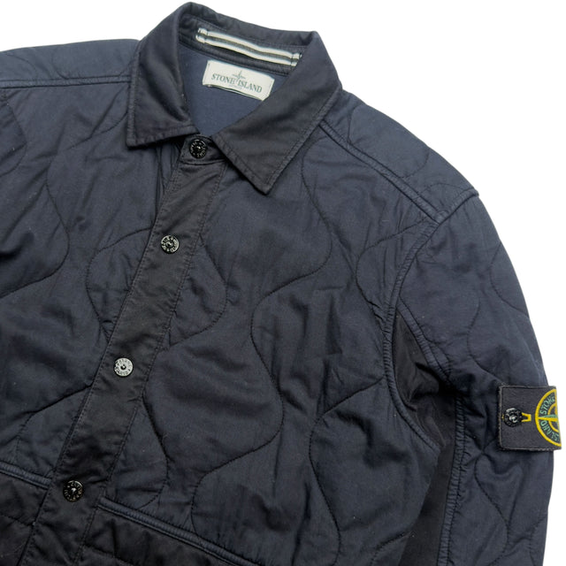 A/W 13 Stone Island Quilted Cotton Overshirt - Navy