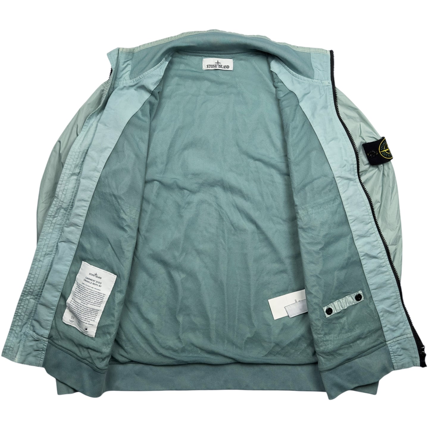S/S 23 Stone Island Crinkle Reps Bomber - Light Blue