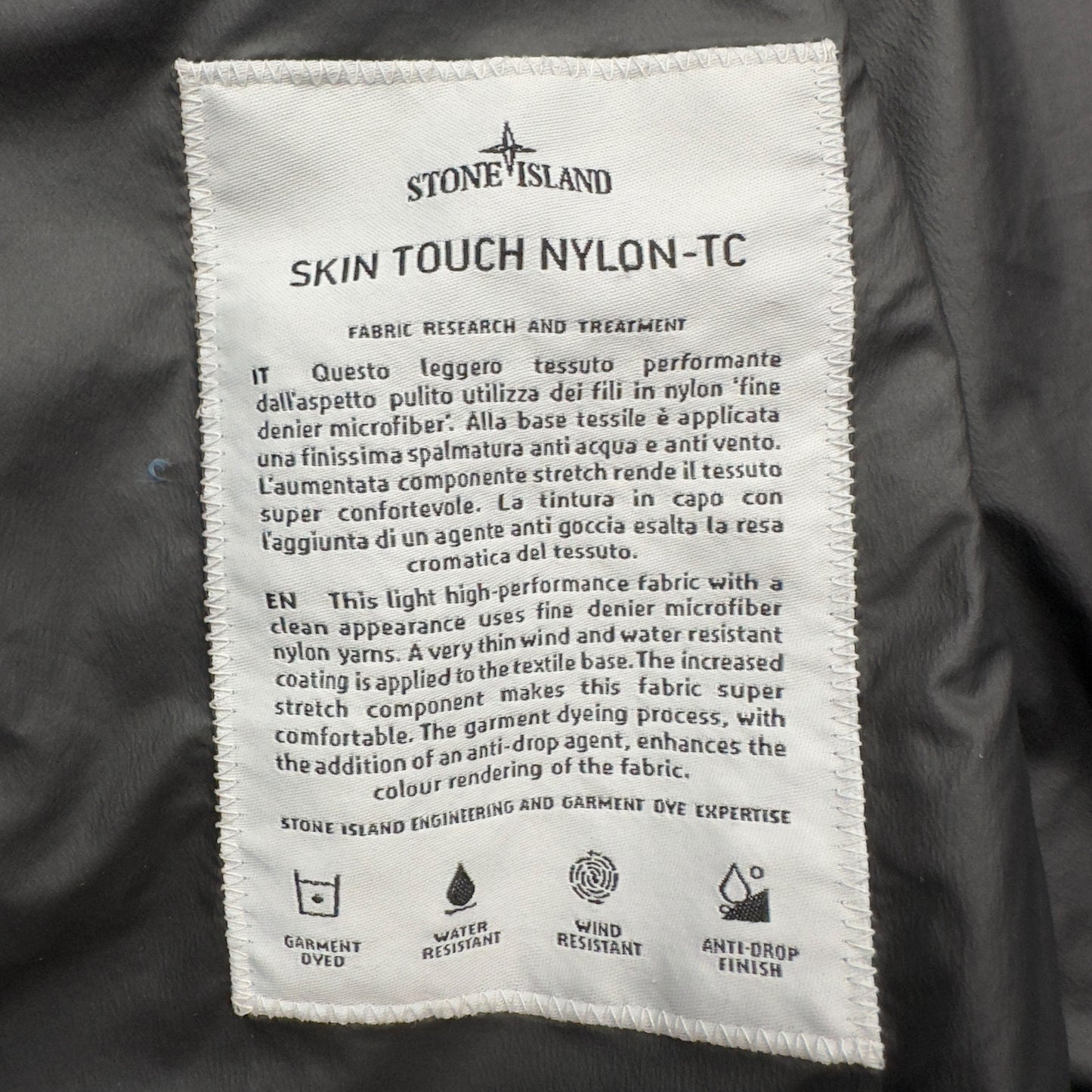 S/S 20 Stone Island Skin Touch Nylon TC Bomber Jacket - Black