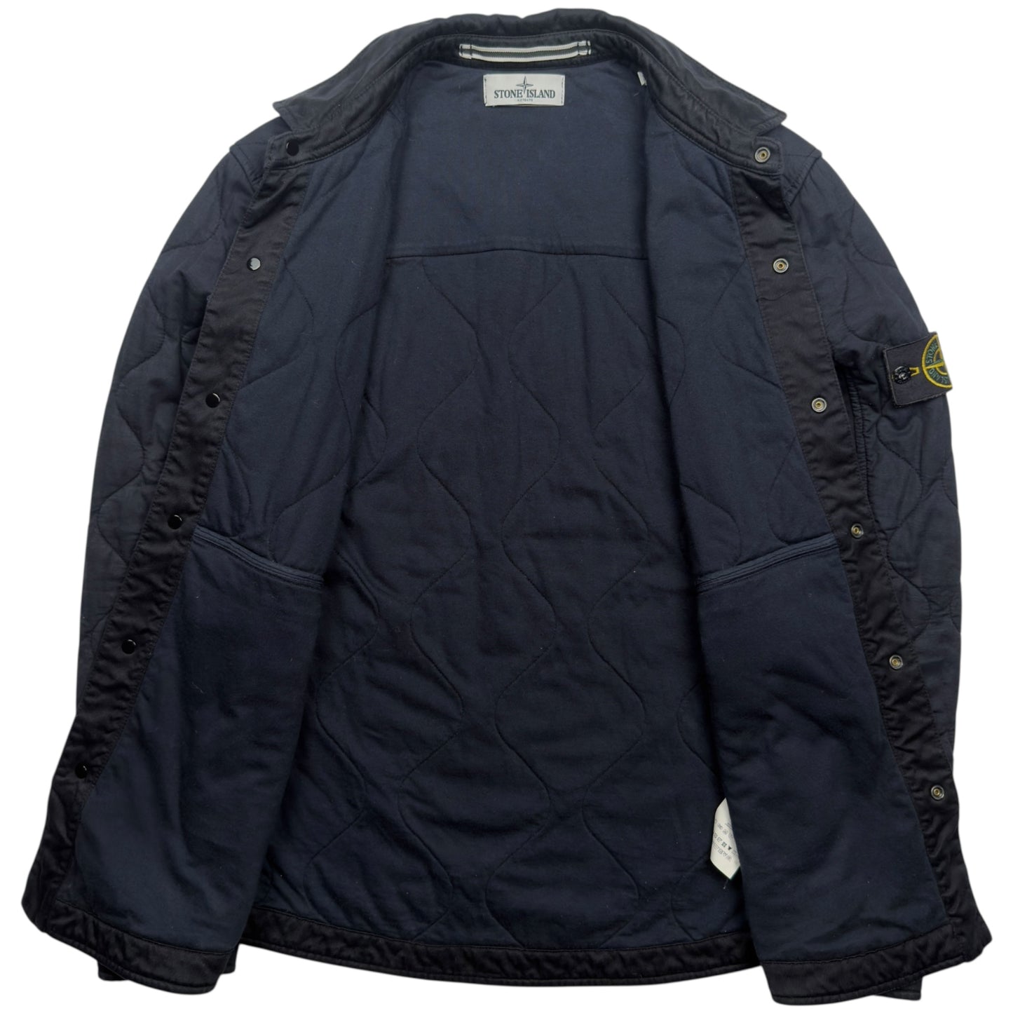 A/W 13 Stone Island Quilted Cotton Overshirt - Navy