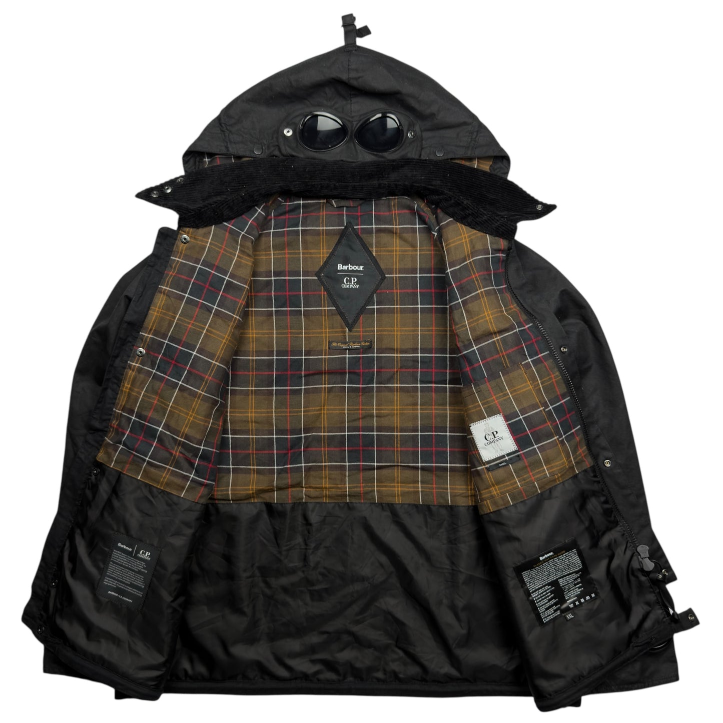 C.P. Company x Barbour Wax Cotton Creel 500 Mille Goggle Jacket