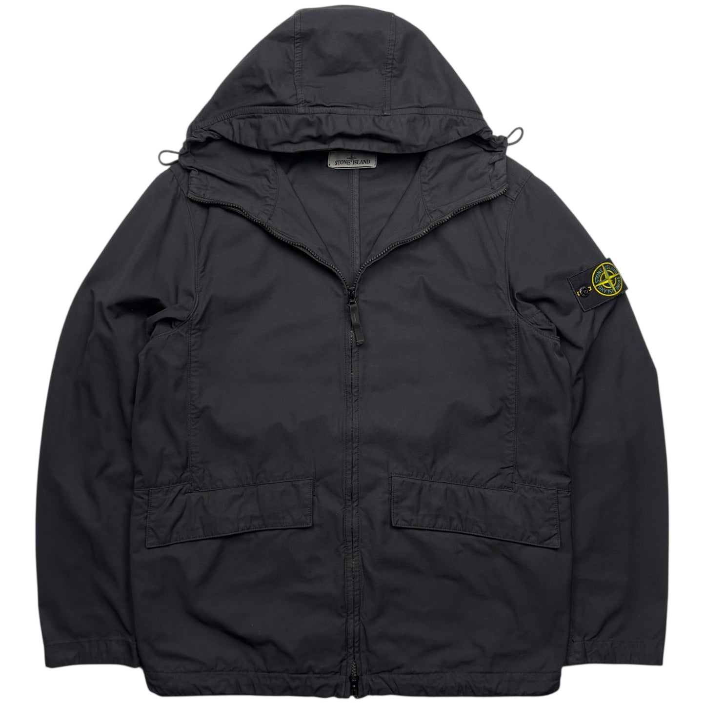 S/S 22 Stone Island Nylon Cotton Batavia 2/2 TC Jacket - Black