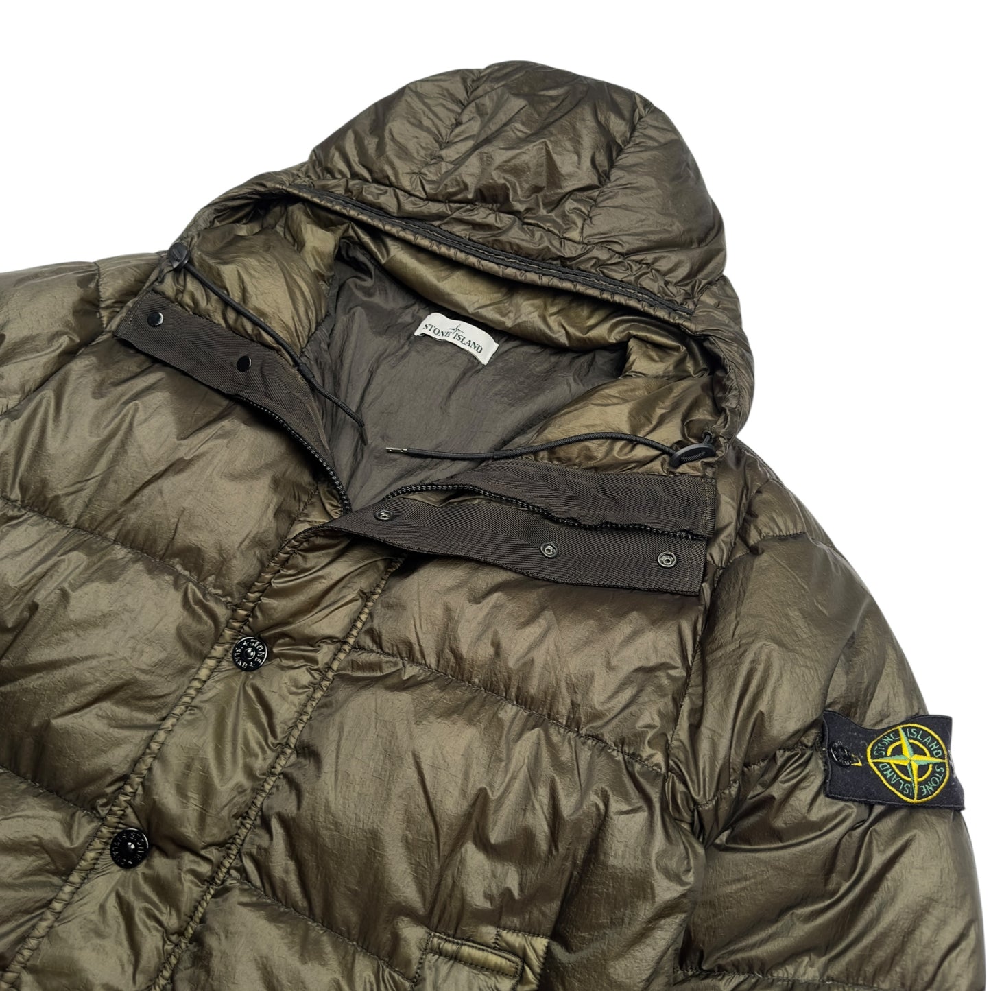 A/W 14 Stone Island Down_26 GR X SQM_N Down Puffer Jacket - Dark Khaki