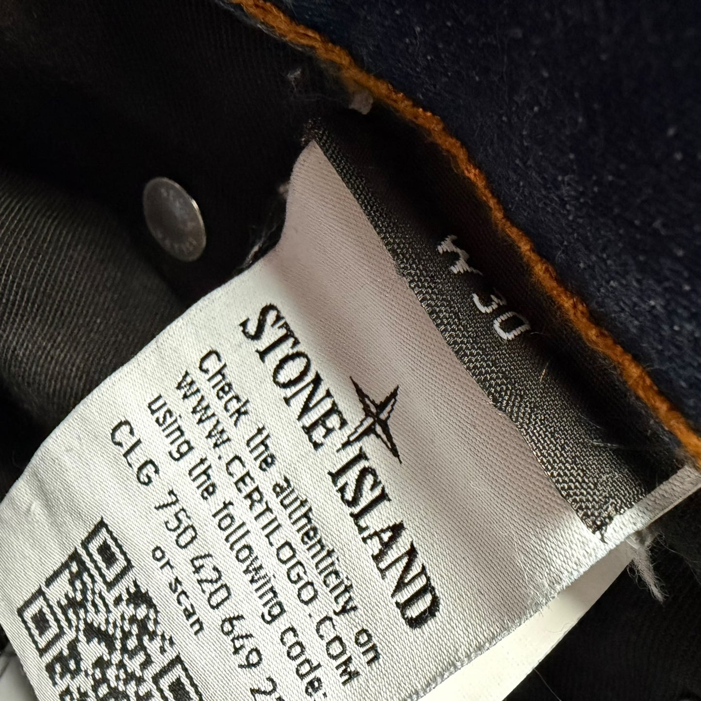 A/W 16 Stone Island Slim Fit Dark Wash Jeans 30/34