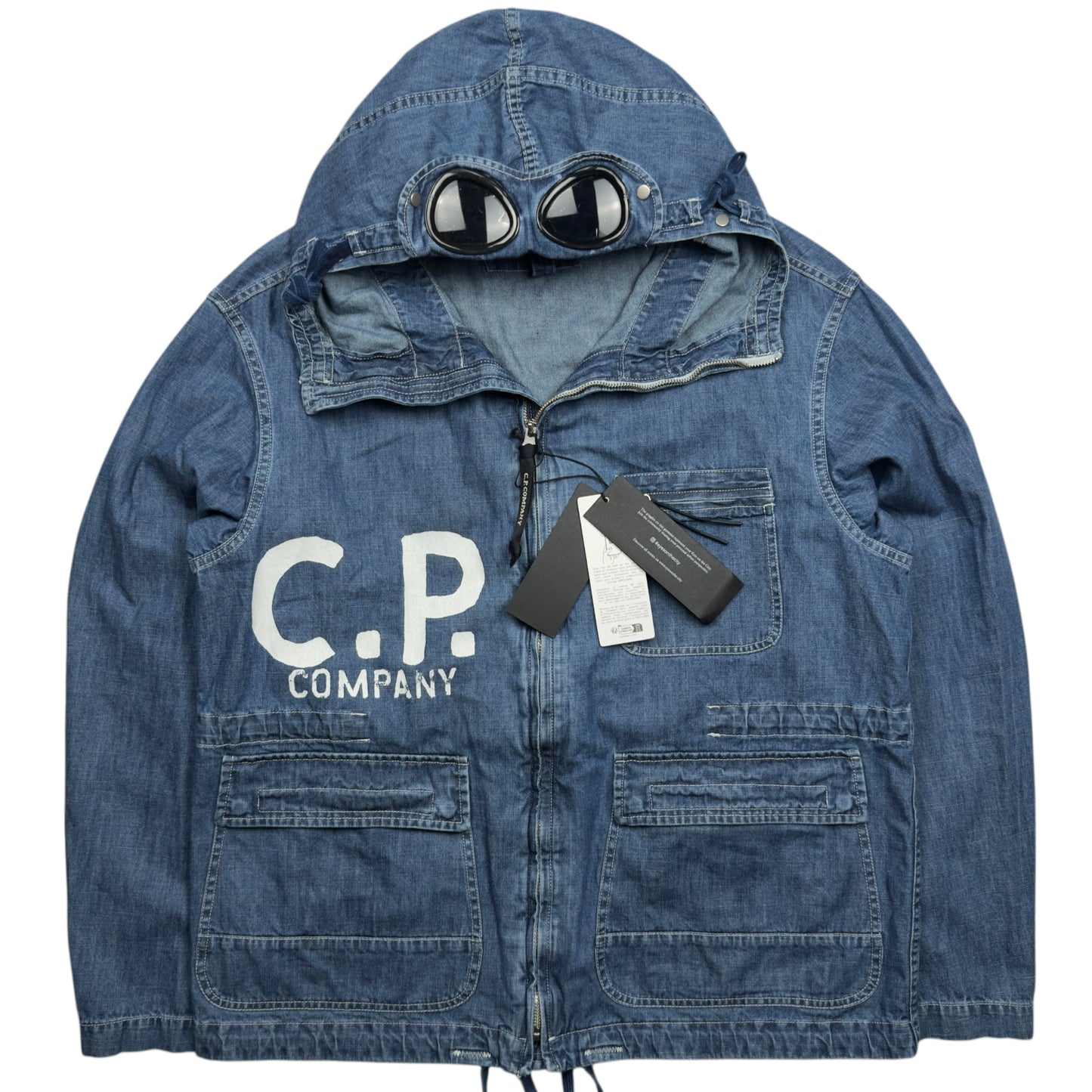 C.P. Company BLU Denim Goggle Jacket