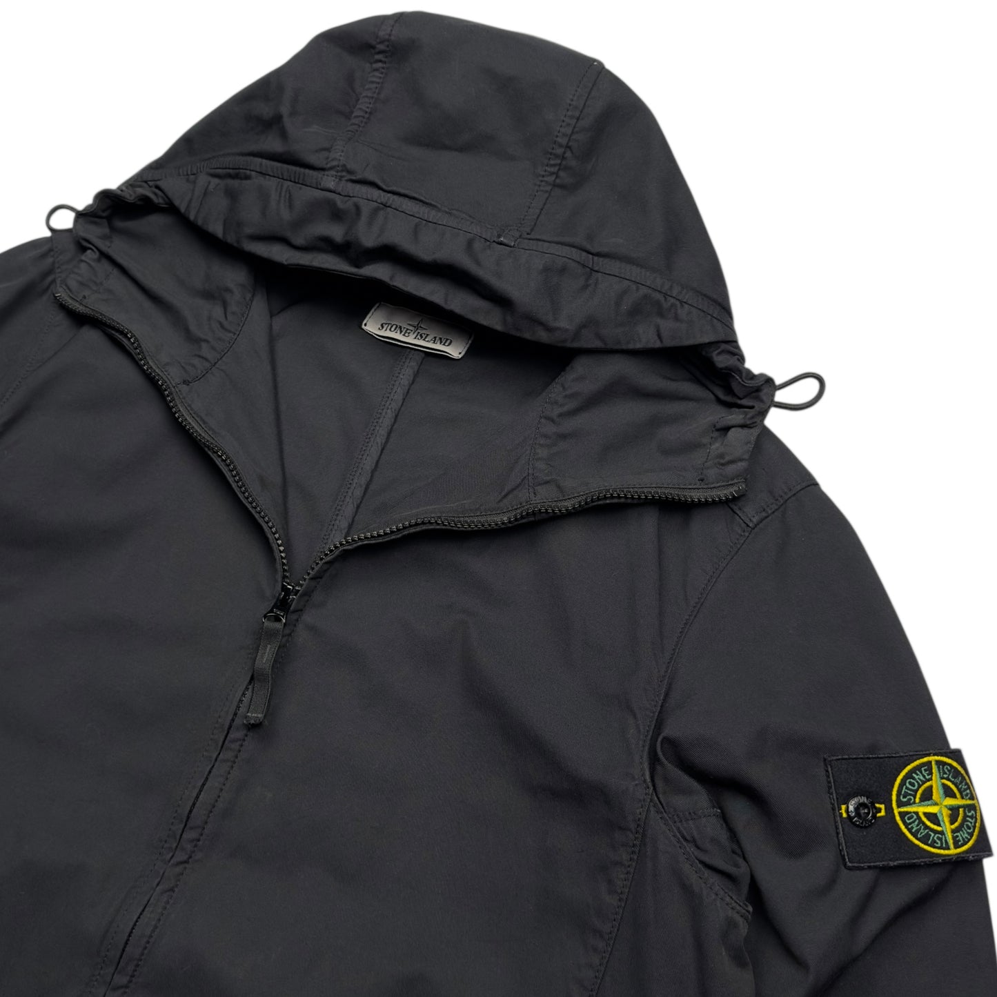 S/S 22 Stone Island Nylon Cotton Batavia 2/2 TC Jacket - Black