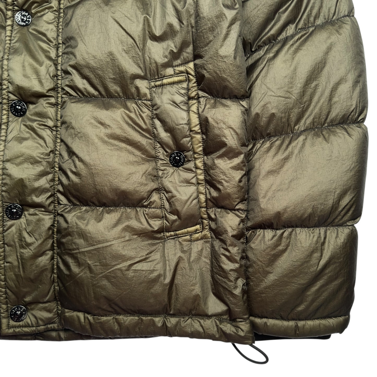 A/W 14 Stone Island Down_26 GR X SQM_N Down Puffer Jacket - Dark Khaki