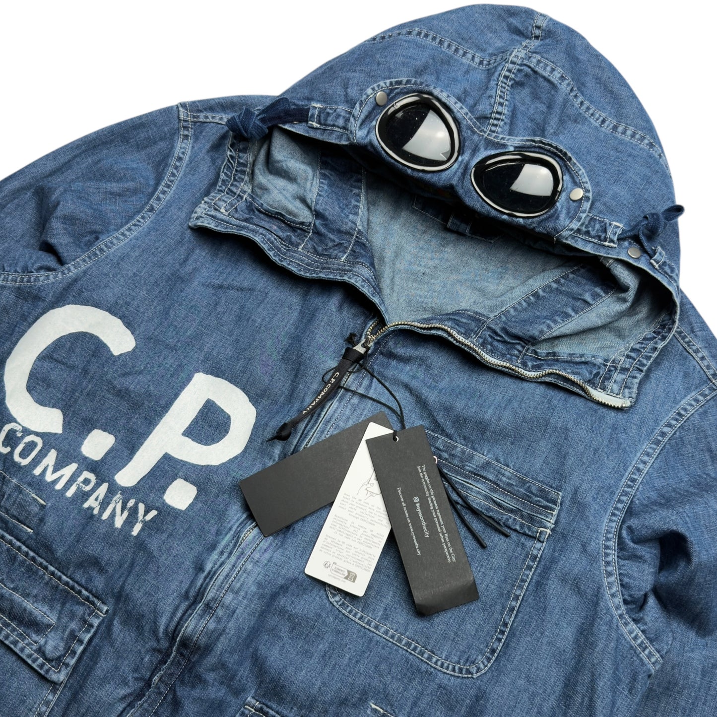 C.P. Company BLU Denim Goggle Jacket
