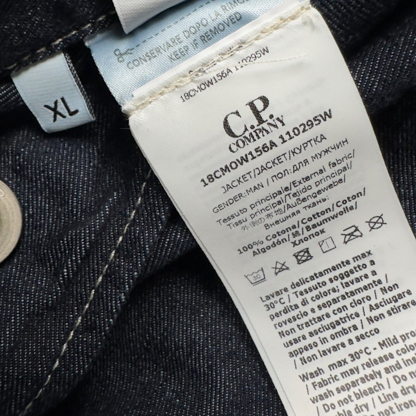 C.P. Company Indigo Blue Denim Chore Jacket
