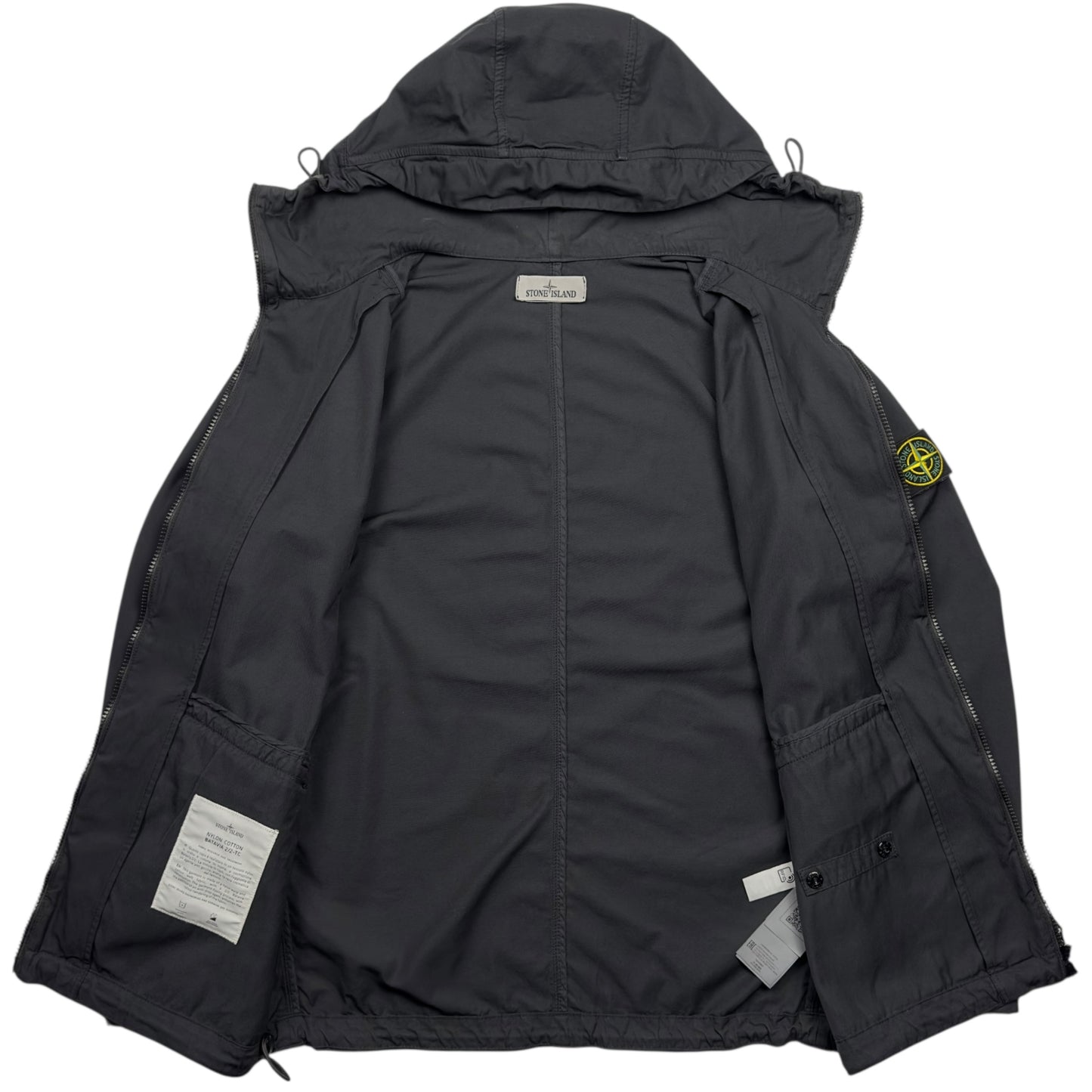 S/S 22 Stone Island Nylon Cotton Batavia 2/2 TC Jacket - Black