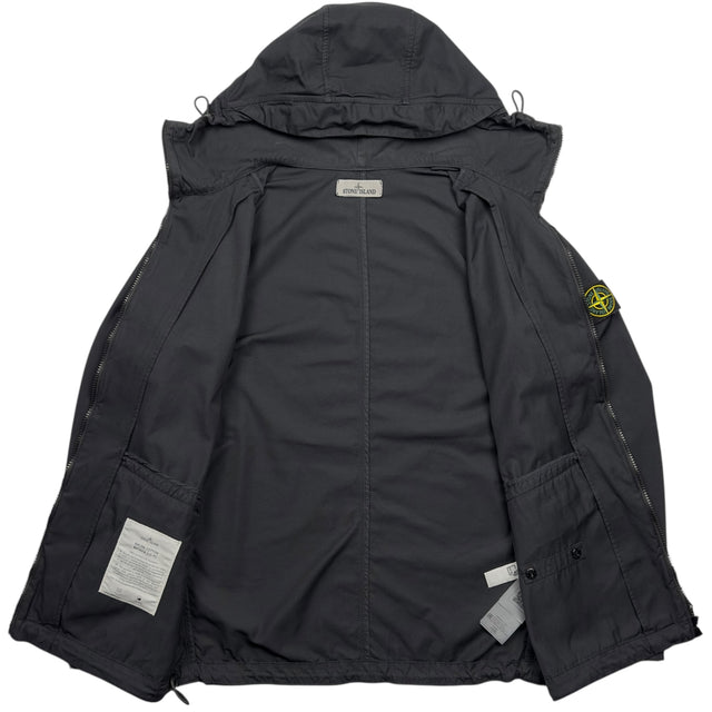 S/S 22 Stone Island Nylon Cotton Batavia 2/2 TC Jacket - Black