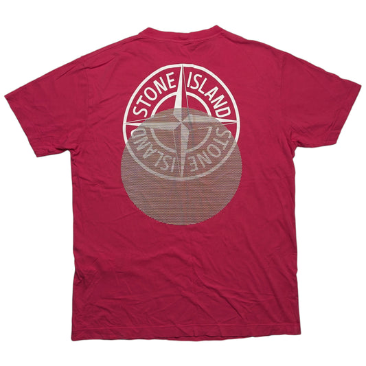 S/S 22 Stone Island Tricromia Three Print T-Shirt - Pink